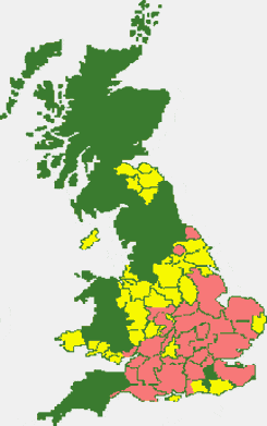 Hard water map in UK